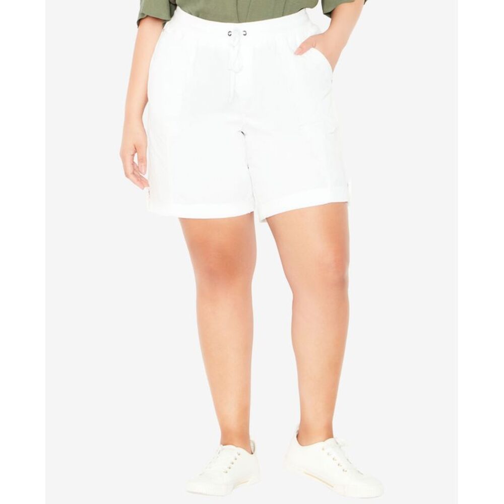 Avenue Plus Size Cotton Casual Shorts